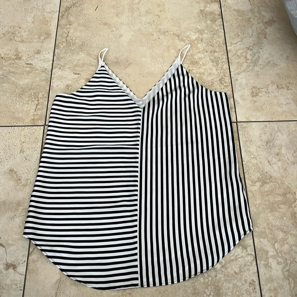 Express camisole blouse black and white stripes officewear or party wear size xs